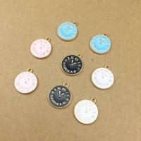 Zinc Alloy Enamel Pendants gold color plated nickel lead & cadmium free Approx 2mm 20/Bag Sold By Bag