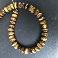Tiger Eye pärlor, polerad, DIY & olika storlek för val, gul, Såld Per Ca 15 inch Strand