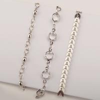 Zinc Alloy Anklet plated three pieces & for woman & with rhinestone nickel lead & cadmium free Sold By Set