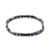 Hematite Anklet multi-colored Unisex AB color plated  Approx 8.05 Inch Sold By Lot