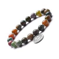 Indian Agate Bracelets with Gemstone plated Unisex Sold Per 7.4 Inch Strand