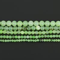 Συνθετικό-Prehnite Χάντρα, Γύρος, διαφορετικό μέγεθος για την επιλογή, πράσινο γρασίδι, Sold Per Περίπου 15.5 inch Strand