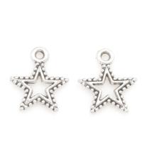 Zinc Alloy Star Pendant antique silver color plated nickel lead & cadmium free Approx 1.5mm Approx Sold By Bag