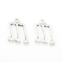 Zinc Alloy Pendants Music Note antique silver color plated nickel lead & cadmium free Approx 1.5mm Approx Sold By Bag