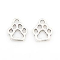 Zinc Alloy Pendants Bear Paw antique silver color plated hollow nickel lead & cadmium free Approx 2mm Approx Sold By Bag
