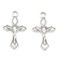 Tibetan Style Cross Pendants, antique silver color plated, nickel, lead & cadmium free, 31x17x2mm, Hole:Approx 4mm, Approx 100PCs/Bag, Sold By Bag