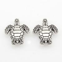 Zinc Alloy Animal Beads Turtle antique silver color plated nickel lead & cadmium free Approx 2mm Approx Sold By Bag
