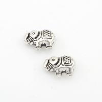 Zinc Alloy Animal Beads Elephant antique silver color plated nickel lead & cadmium free Approx 0.5mm Approx Sold By Bag
