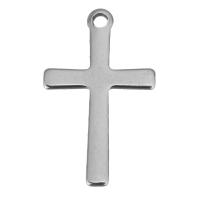 Nehrđajućeg čelika križa Privjesci, Nehrđajući čelik, izvorna boja, 12x20.50x0.80mm, 500računala/Lot, Prodano By Lot