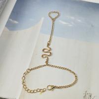 Zink legering armbånd Ring, Zinc Alloy, guldfarve belagt, twist oval kæde & for kvinde, nikkel, bly & cadmium fri, 15x30mm, Længde Ca. 8.27 inch, 10Strands/Lot, Solgt af Lot