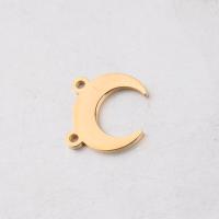 Stainless Steel Connector Moon DIY nickel lead & cadmium free 14*15mm Approx 1.4mm Sold By Lot