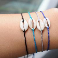 Shell Jewelry Bracelet with Cotton Cord Bohemian style & for woman Sold By Lot