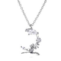 Cubic Zircon Micro Pave 925 Sterling Silver Necklace platinum plated micro pave cubic zirconia & for woman 0c40+5cm Sold By Strand