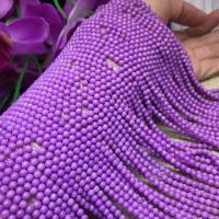 Naturlig Lepidolite Bead, Runde, poleret, du kan DIY & forskellig størrelse for valg, lilla, Solgt Per Ca. 15 inch Strand