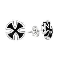 Titanium Steel Stud Earring with enamel fashion jewelry & Unisex 10mmx2.5mm Sold By Pair