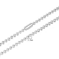 Titanium Steel Necklace Chain fashion jewelry & Unisex & ball chain 3mmx50cm 60cm Sold By PC