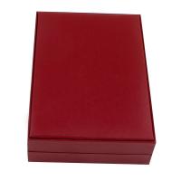 صندوق مجوهرات متعددة الوظائف, كرتون, مع إسفنج & ملابس مخملية, المستطيل, أحمر, 157x108x38mm, تباع بواسطة PC