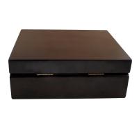 Caja de joyería multifuncional, Cartón, con Esponja & Pana & madera, Rectángular, marrón, 219x195x80mm, Vendido por UD
