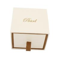 Multifunctionele sieraden box, Karton, met Spons & Katoenfluweel, Rechthoek, wit, 70x65x60mm, Verkocht door PC