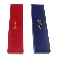 Pap halskæde kasse, med Sponge & Velveteen, Rektangel, flere farver til valg, 220x55x25mm, Solgt af PC