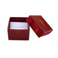 Картоновая коробочка для кольца, картон, с Губка & Бархат, Squaredelle, с ленту бантом украшения, Много цветов для выбора, 67x67x45.50mm, продается PC