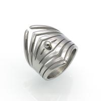 Stainless Steel Finger Ring 316L Stainless Steel plated Unisex & hollow 24mm US Ring Sold By PC