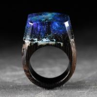 Wood Finger Ring with Resin fashion jewelry & Unisex Sold By PC