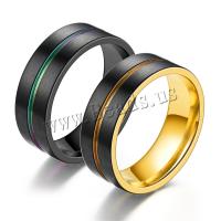 Titanium Staal Finger Ring, verschillende grootte voor keus & voor paar, meer kleuren voor de keuze, Verkocht door PC