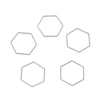 Nerezová ocel Propojení kroužek, Nerez, Šestiúhelník, DIY & různé velikosti pro výběr, Původní barva, 200PC/Bag, Prodáno By Bag