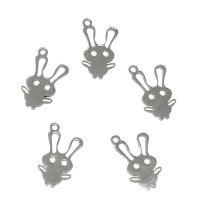 Stainless Steel Animal Pendants Rabbit original color Approx 1.5mm Sold By Bag