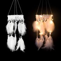 Fashion Dream Catcher Iron with Velveteen & Feather handmade nickel lead & cadmium free Sold By PC