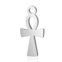 Nehrđajućeg čelika križa Privjesci, Nehrđajući čelik, za žene, izvorna boja, 8x16mm, Rupa:Približno 2mm, 10računala/Lot, Prodano By Lot