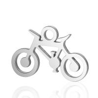 Stainless Steel Pendants, Bike, for woman & hollow, original color, 9x14mm, Hole:Approx 2mm, 10PCs/Lot, Sold By Lot