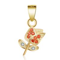 Cubic Zirconia Micro Pave 925 Sterling Silver Pendant Brass Rose gold color plated micro pave cubic zirconia Sold By PC