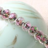Inneren Blume-Lampwork-Beads, Lampwork, facettierte & innen Blume, keine, 12mm, Bohrung:ca. 1mm, 10PCs/Menge, verkauft von Menge
