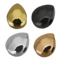 Perlas de acero inoxidable, Gota, chapado, más colores para la opción, 6.50x8.50x4mm, agujero:aproximado 1.5mm, 10PCs/Grupo, Vendido por Grupo