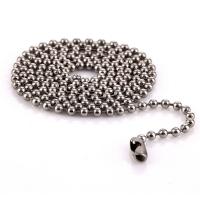 Titanium Steel Chain silver color plated & ball chain Sold By Bag