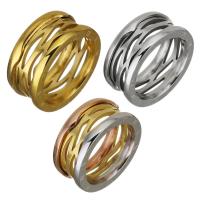 خاتم إصبع الفولاذ المقاوم للصدأ, مطلي, مع عدد الروماني & حجم مختلفة للاختيار & للمرأة, المزيد من الألوان للاختيار, 10.50mm, تباع بواسطة PC