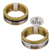 خاتم إصبع الفولاذ المقاوم للصدأ, مطلي, حجم مختلفة للاختيار & للمرأة, المزيد من الألوان للاختيار, 7.50mm, تباع بواسطة PC