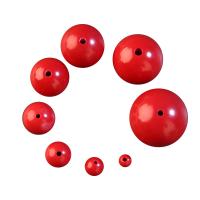 Cinnabaris Perle, rund, verschiedene Größen vorhanden, rot, Bohrung:ca. 1mm, ca. 120PCs/Tasche, verkauft von Tasche