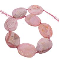 Naturlig Drage Veins Agate perler, lyserød, 39x52x9mm/38x48x8mm, Hole:Ca. 3mm, Ca. 8pc'er/Strand, Solgt af Strand