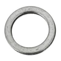 Messing Linking Ring, Donut, zilver, nikkel, lood en cadmium vrij, 19.50x2.50mm, Gat:Ca 14mm, 50pC's/Lot, Verkocht door Lot