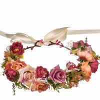 Bridal Hair Wreath Cloth Flower fashion jewelry & adjustable & for woman 180mm Sold By PC