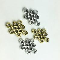 Tibetan Style Hollow Pendants, Chinese Knot, plated, DIY, more colors for choice, nickel, lead & cadmium free, 18x13x4mm, 1000PCs/Lot, Sold By Lot