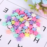 Acrylic Jewelry Beads Star plated fashion jewelry & DIY mixed colors 10*10mm Sold By Bag