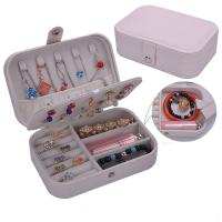 PU Leather Jewelry Set Box with Flocking Fabric portable & durable 3/Set Sold By Set