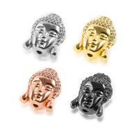 Cubic Zirconia Micro Pave Brass Beads Buddha plated micro pave cubic zirconia nickel lead & cadmium free Sold By Lot