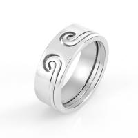 Roestvrij staal paar Ring, plated, mode sieraden & verschillende grootte voor keus, meer kleuren voor de keuze, Maat:7-9, Verkocht door PC