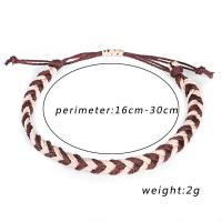 Waxed Nylon Cord Bracelet Set Adjustable & woven pattern & for woman nickel lead & cadmium free 300mm Sold By Lot