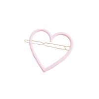 Hair Clip Zinc Alloy Heart plated fashion jewelry & for woman pink nickel lead & cadmium free 60*60mm Sold By PC